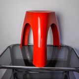Red elephant stool by vilmer, spain, 1980