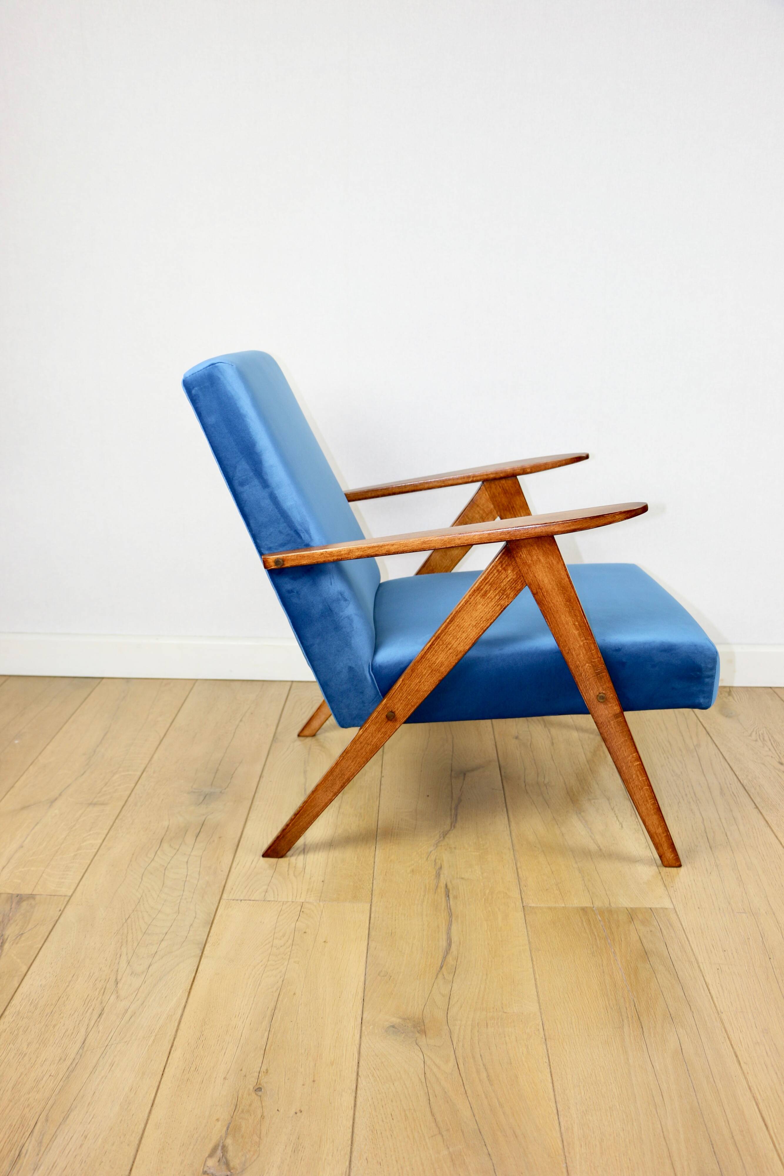 B-310 VAR armchair sea blue blue velvet - 2 pieces available