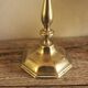 Candle holder Small brass torch octagonal base