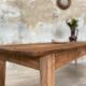 Table de ferme vintage en bois brut