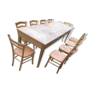 table bistrot et 10 chaises