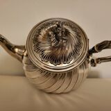 Silver-plated metal teapot signed "Boulenger"