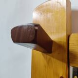 Vintage pine wall coat rack