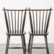 Set of 4 vintage spindle design chairs in wood by De Ster Gelderland.