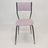 Set of 4 Italian Metal Dining Chairs, 1960's