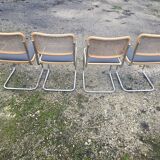 4 vintage Italian Cesca B32 chairs by Marcel Breuer, 70s