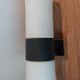 Large vintage cylindrical mid-century wall light.
