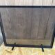 Fireplace Screen Antique Black Metal Perforated Grille Vintage