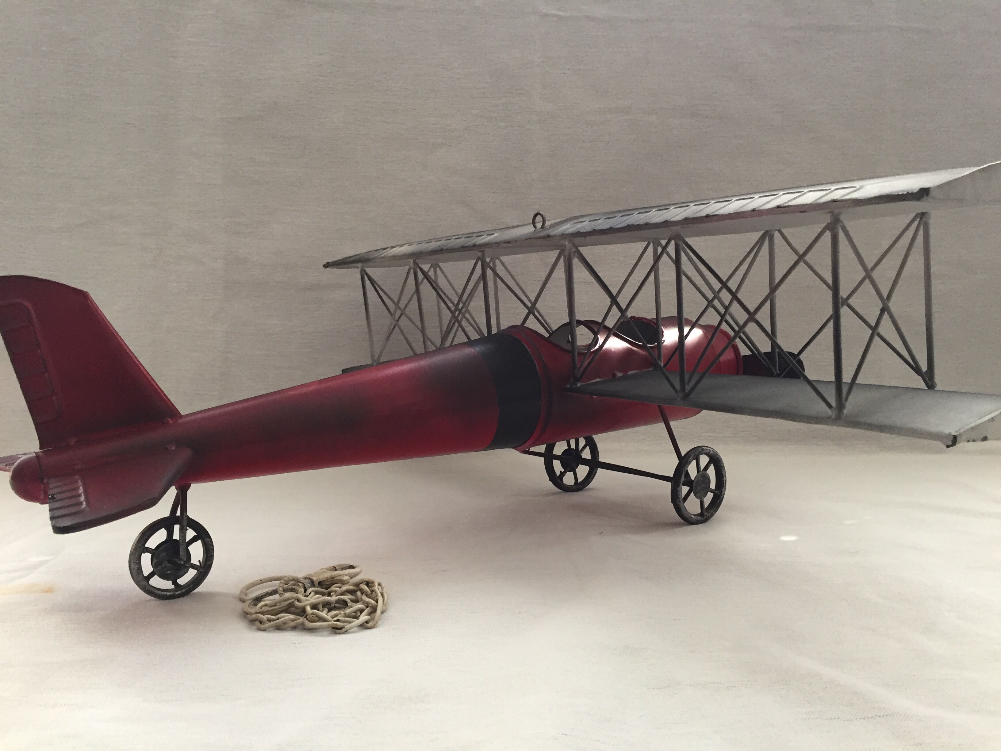 Metal model fighter plane biplane ww1 english french u.s.a.