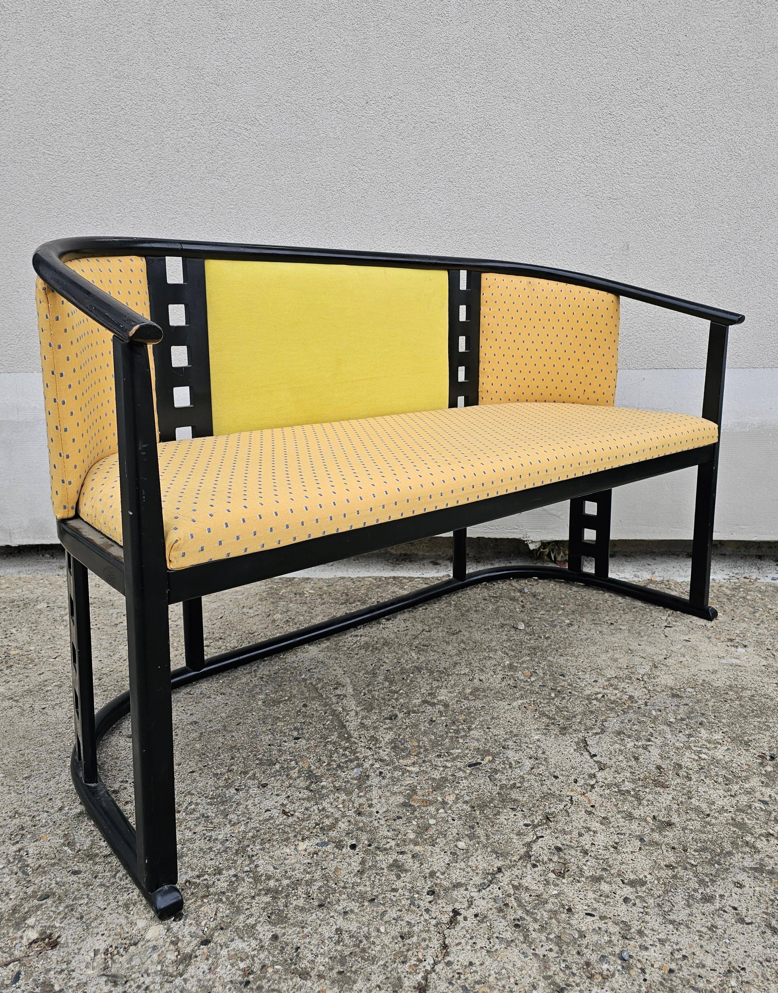 Canapé Jugendstil Josef Hoffmann curved wood beech