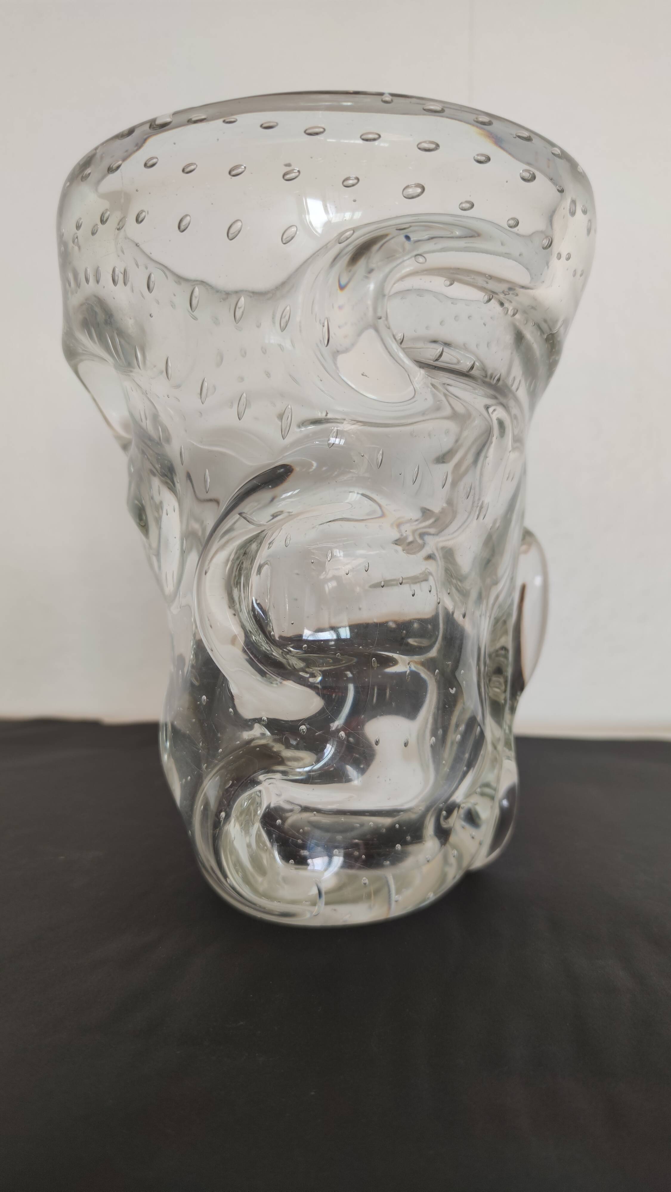 Vintage Crystal Vase Signed Schneider France