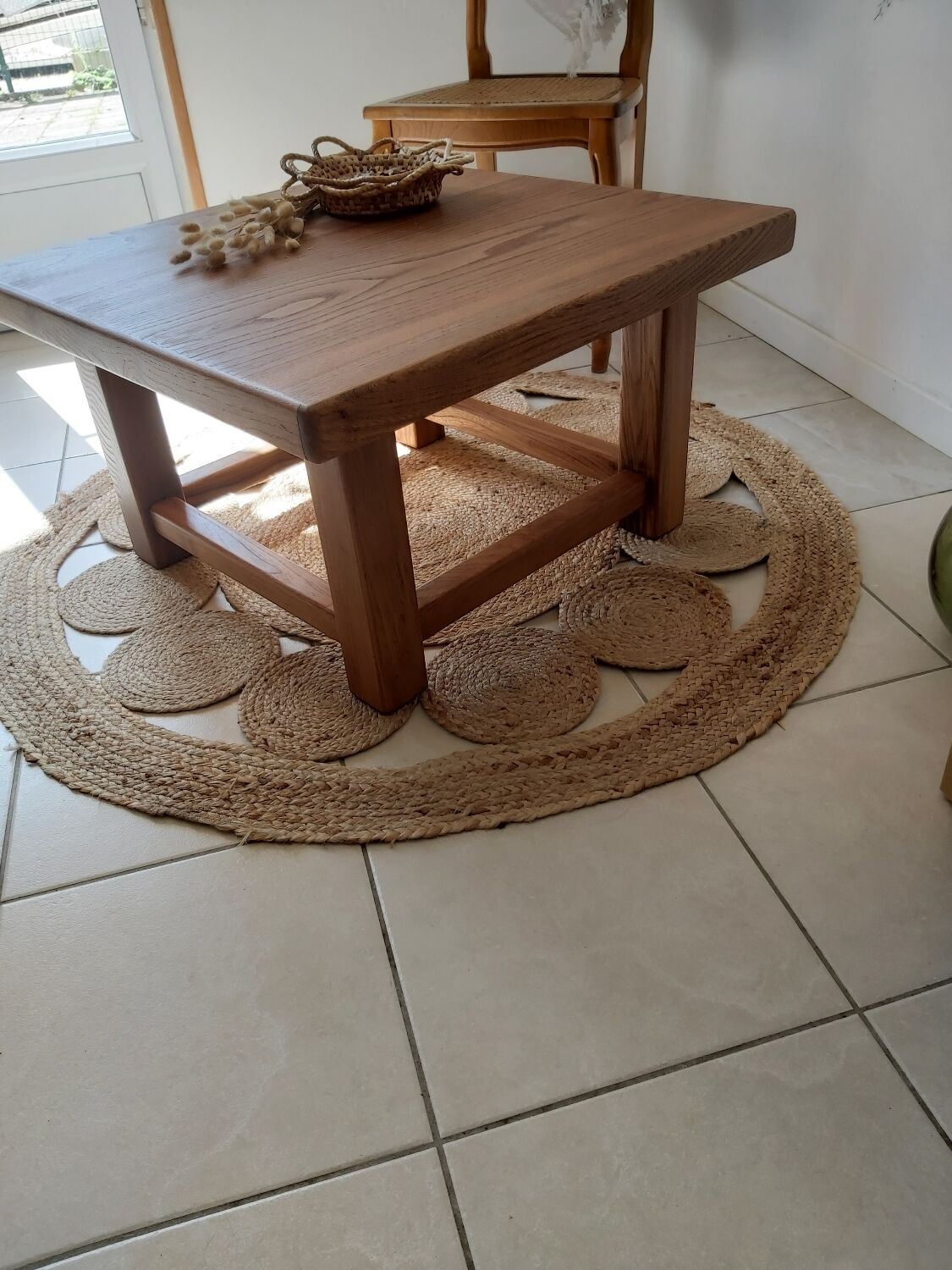 Roxanne raw wood coffee table