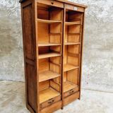 Antique roller shutter cabinet Paris oak wall cupboard