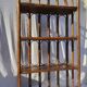 Bibliothèque étagères en rotin vintage