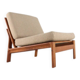 Fauteuil lounge Komfort « Nimtofte » - Sable - design danois en teck