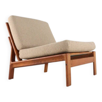 Lounge chair Komfort "Nimtofte" - Sand - Danish design in teak