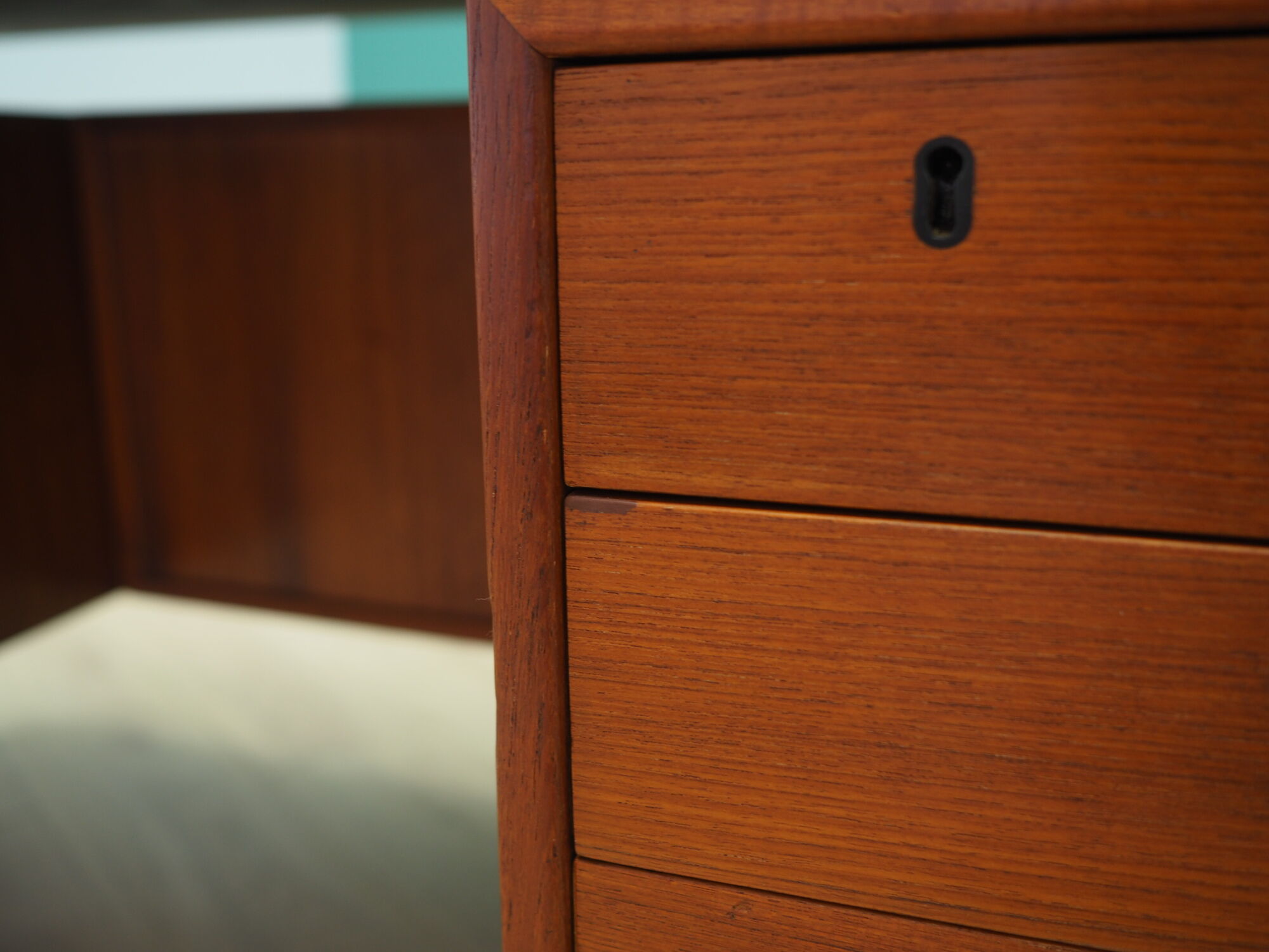 Bureau en teck, design danois, années 1970, design Kai Kristiansen