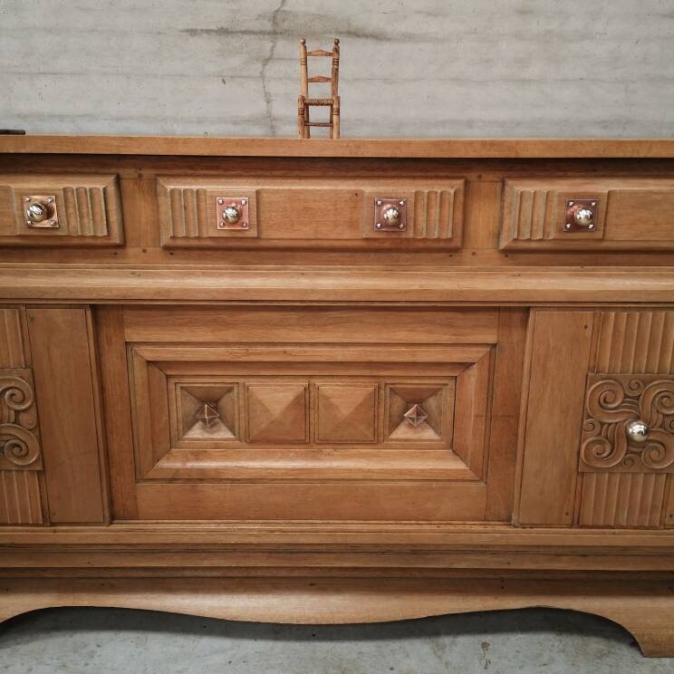 Sideboard buffet oak charles dudouyt art deco 1940