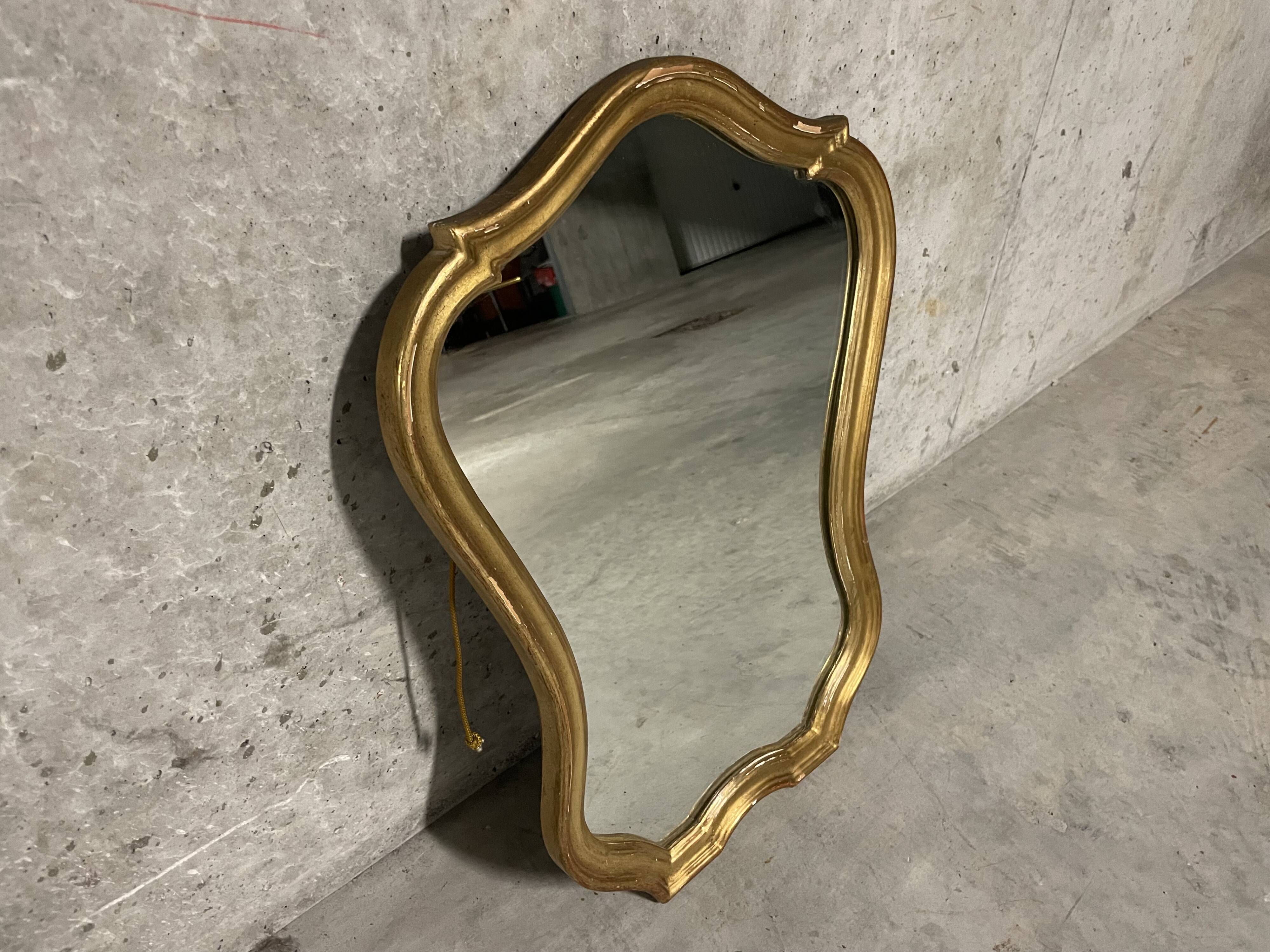 Old gold mirror