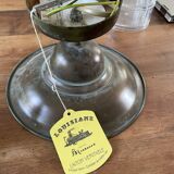 Pair of industrial brass wall lamps