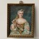 19th-century miniature depicting an 18th-century woman, bronze frame