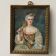 19th-century miniature depicting an 18th-century woman, bronze frame