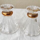 Pair of crystal candlesticks