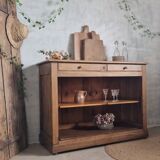Old open walnut buffet