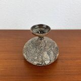 Vintage German brutalist studio mushroom vase by Gerhard Liebenthron, 1970s.