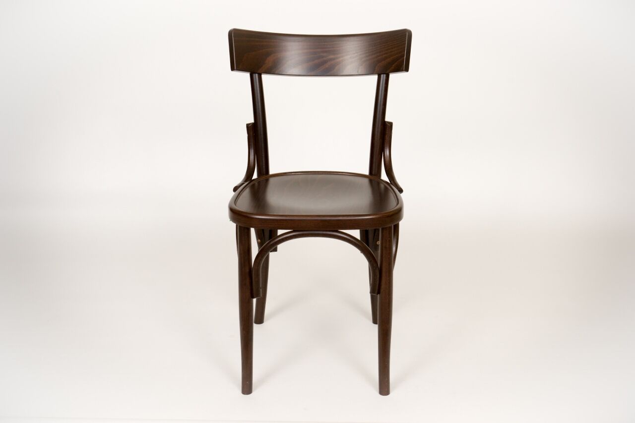 Bistro chair milano archi seat wood stained walnut