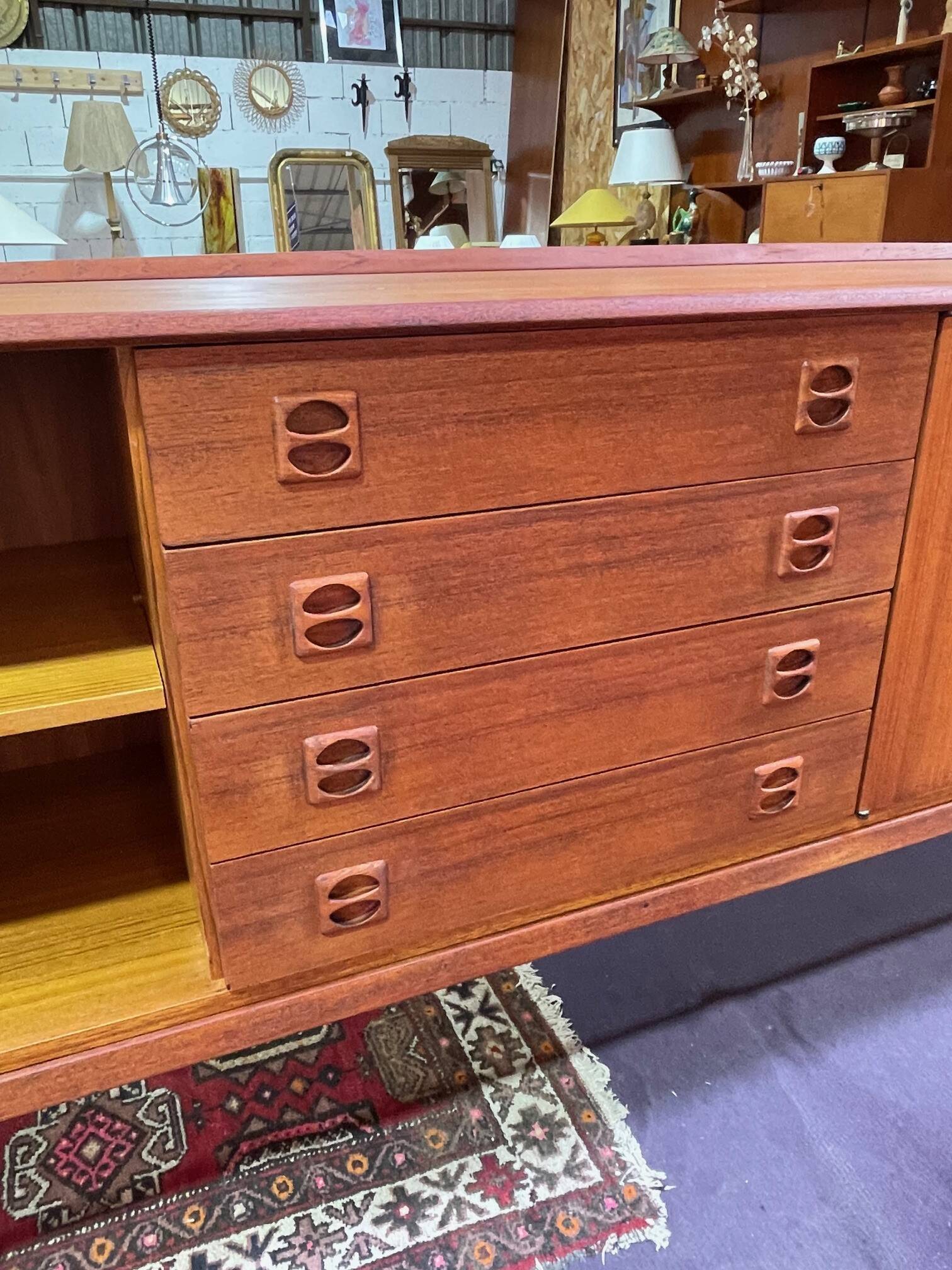 Vintage teak sideboard Scandinavian design 1960s
