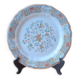 Gien earthenware plate "Rouen at Sainfoin"