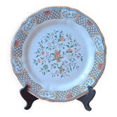 Gien earthenware plate "Rouen at Sainfoin"