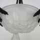 Art deco wrought iron chandelier - signed ros (degué) decoration birds