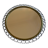 Miroir soleil 1960 laiton et fer forgé