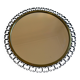 1960s brass and wrought iron sun mirror