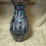 Enameled stoneware vase