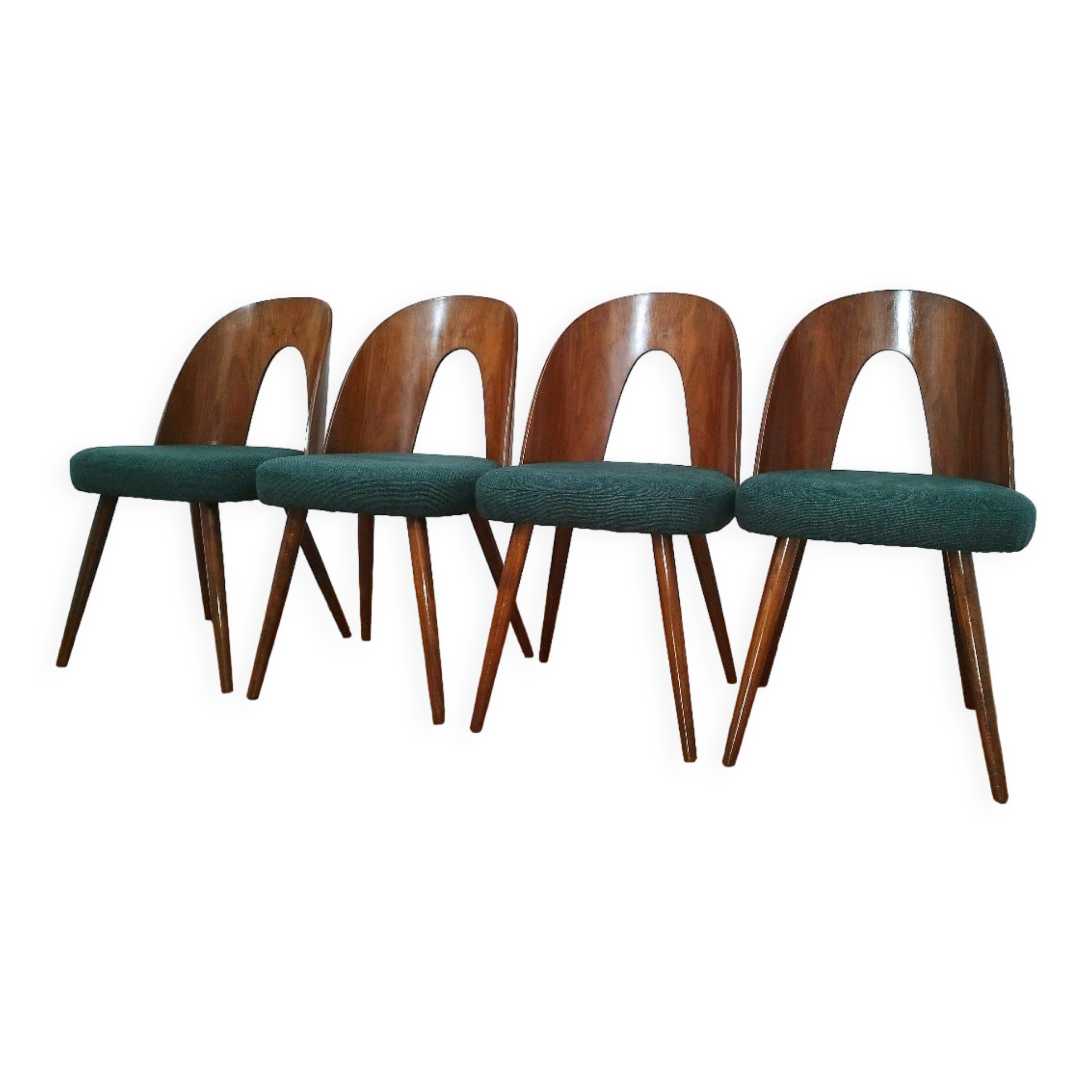 Set of four chairs, designed by A. Suman, Tatra Nabytok, Czechoslovakia, 60s