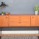 Restored Teak 1960s Avalon Retro Sideboard Hairpin Legs