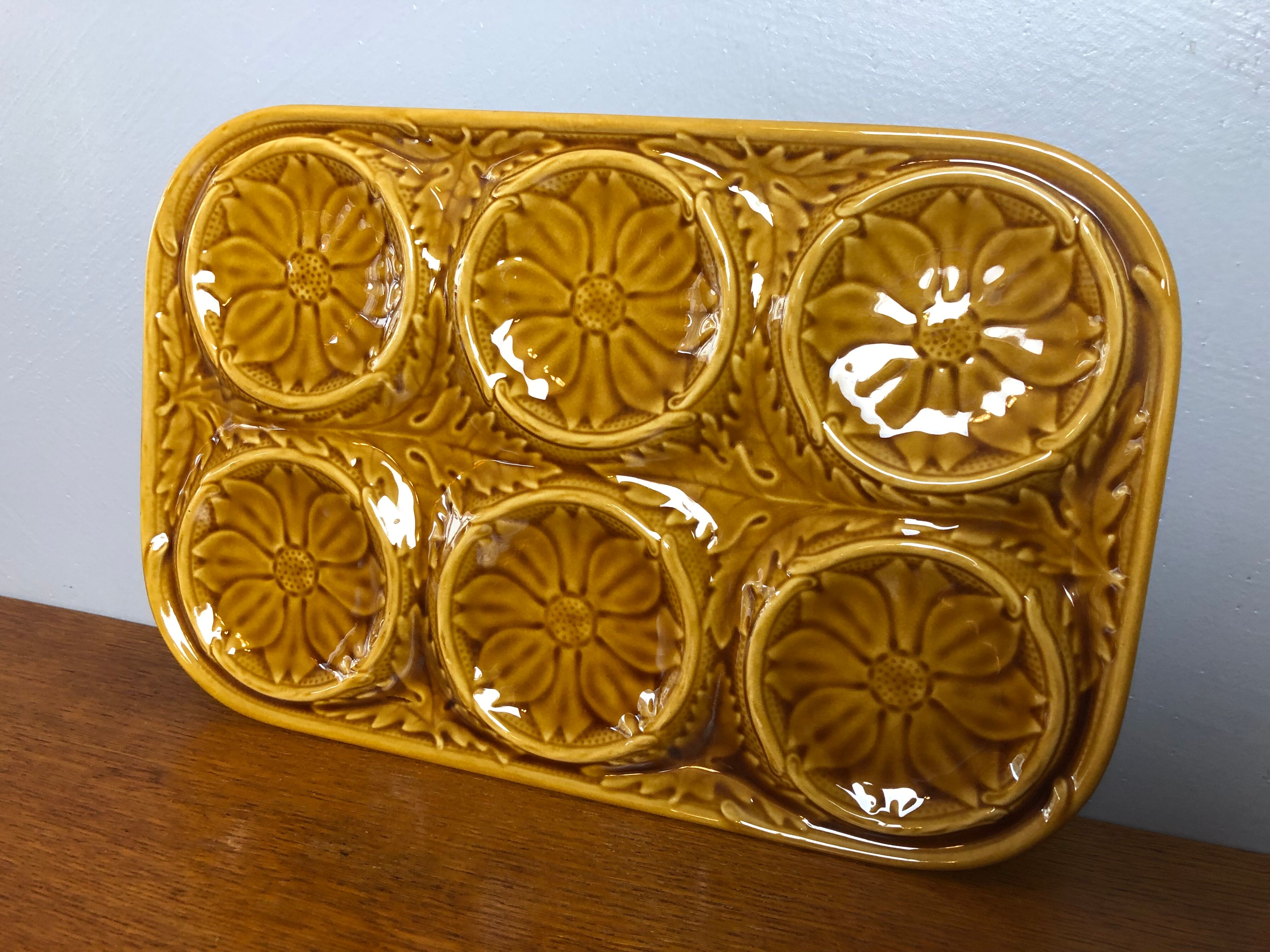 Vintage ceramic aperitif tray Gien