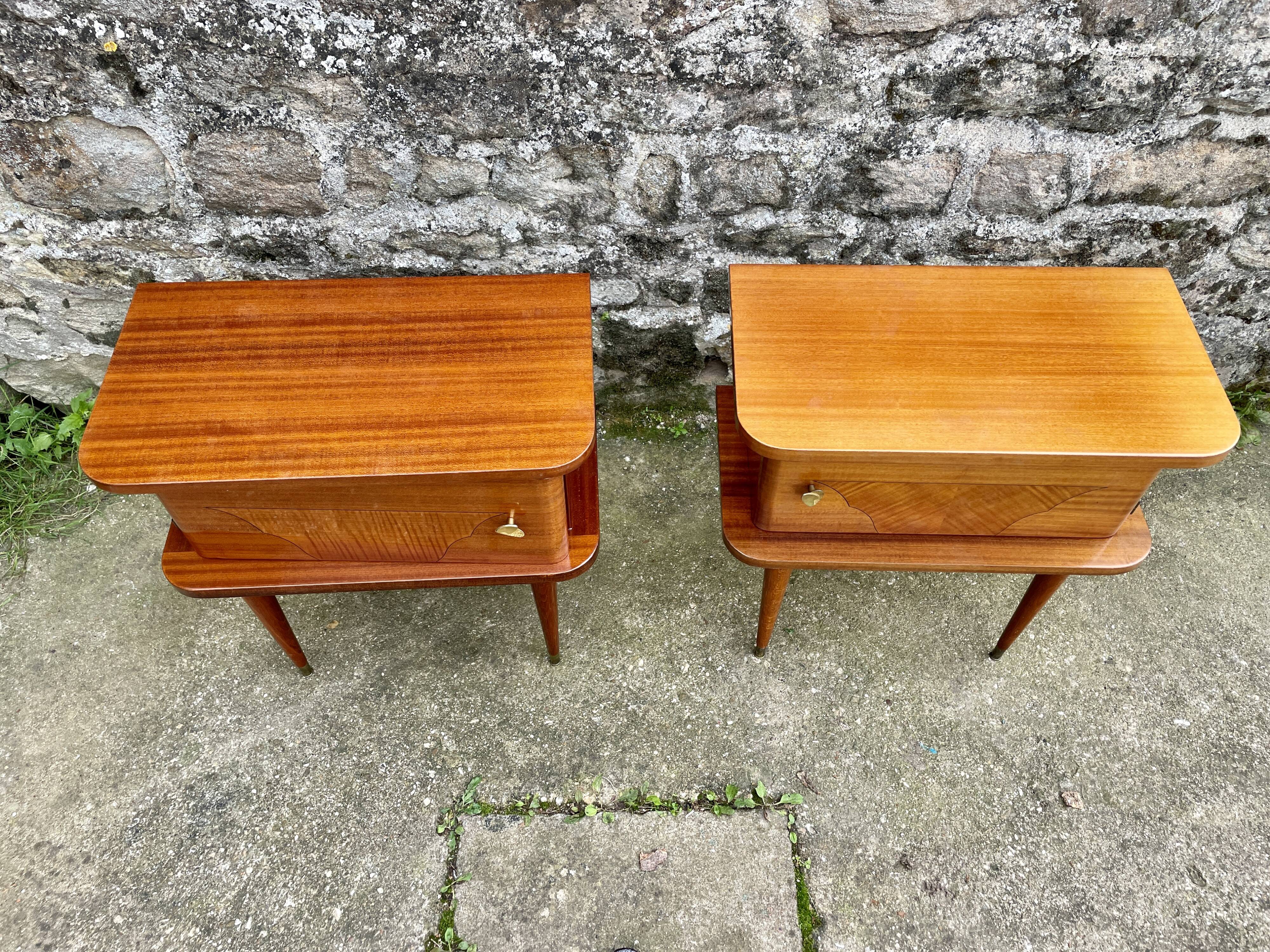 Pair of 1960 bedside tables