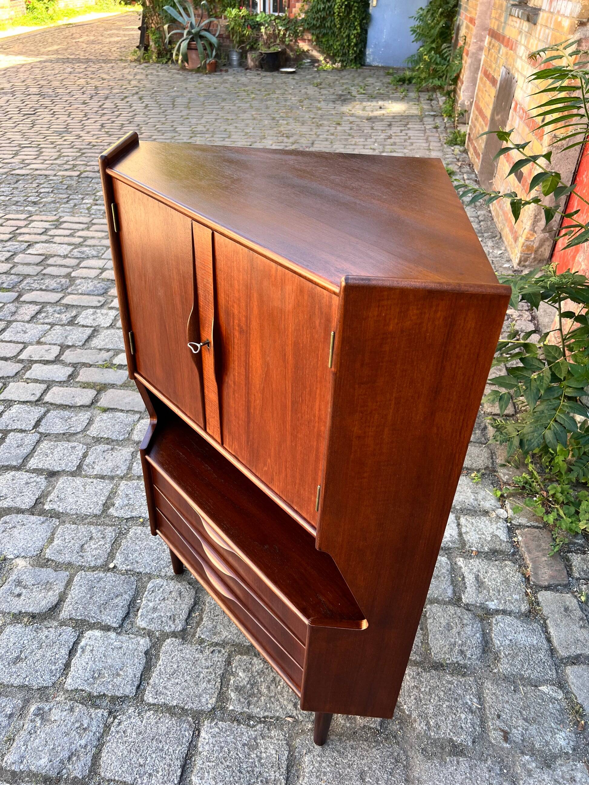 Teak Corner Cabinet by Omann Jun