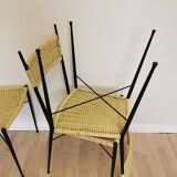 Set of 4 vintage dine chairs made in italy in the 1970s / mid century outdo