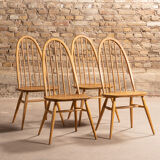Set of 4 Windsor Quaker chairs by Lucian Ercolani for Ercol, United Kingdom, 1960s.