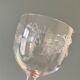 Set of 4 antique chiseled crystal foot glasses