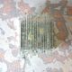Vesta wall light in striped raw crystal with satin stainless steel support by Albano Poli for Poliarte.