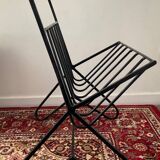 Vintage side table with magazine holder