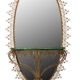 Console miroir par pierre-luigui colli métal doré