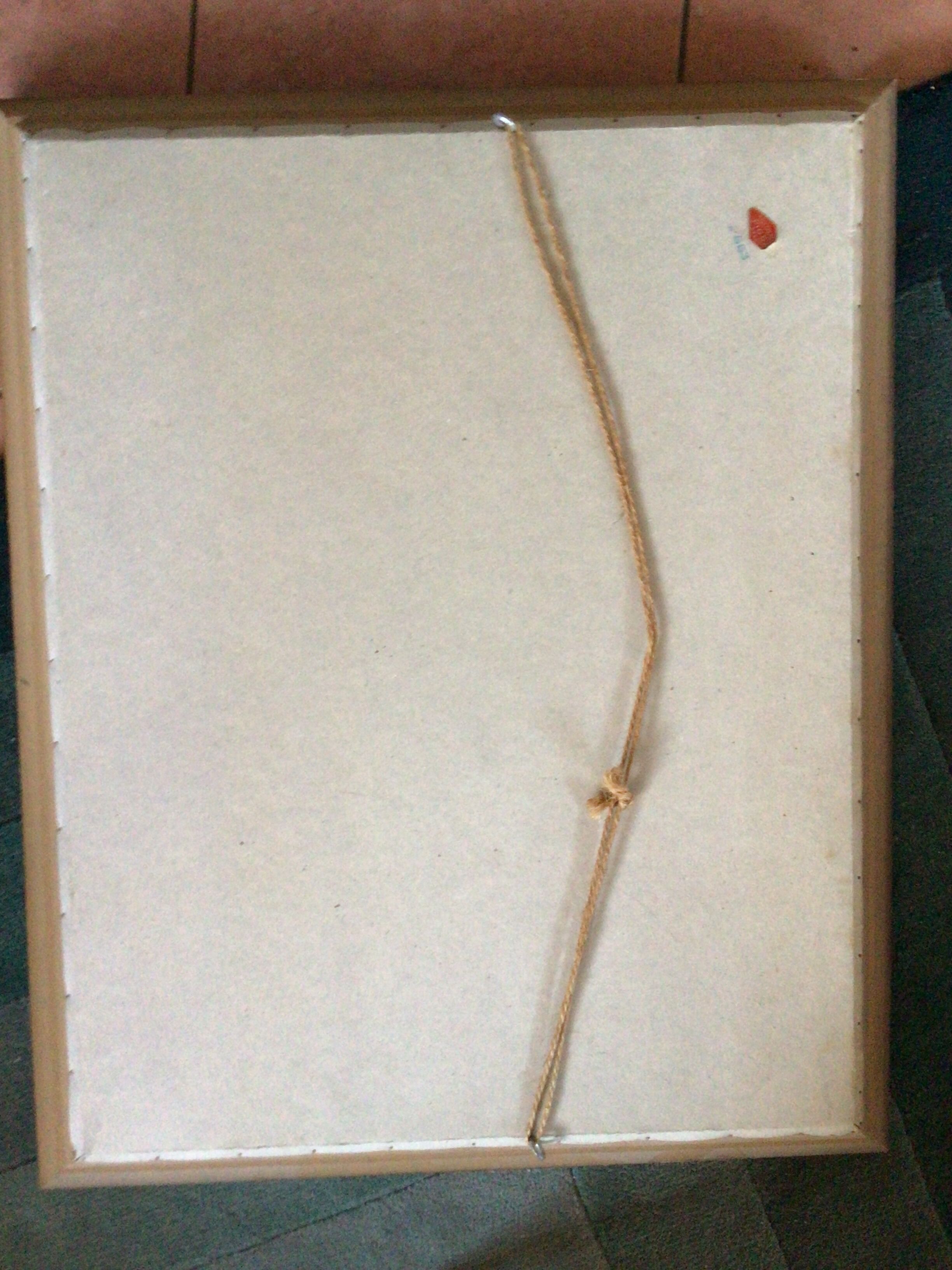 Framed peacock tapestry 75 x 61cm