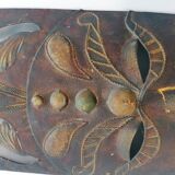 Decorative sculpted metal wall mask – 70 cm × 33 cm